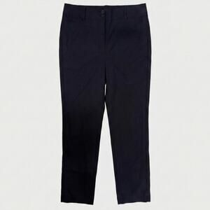 Lane Bryant Womens Size 16 Black Zipper Button Front Elastic Waist Pants